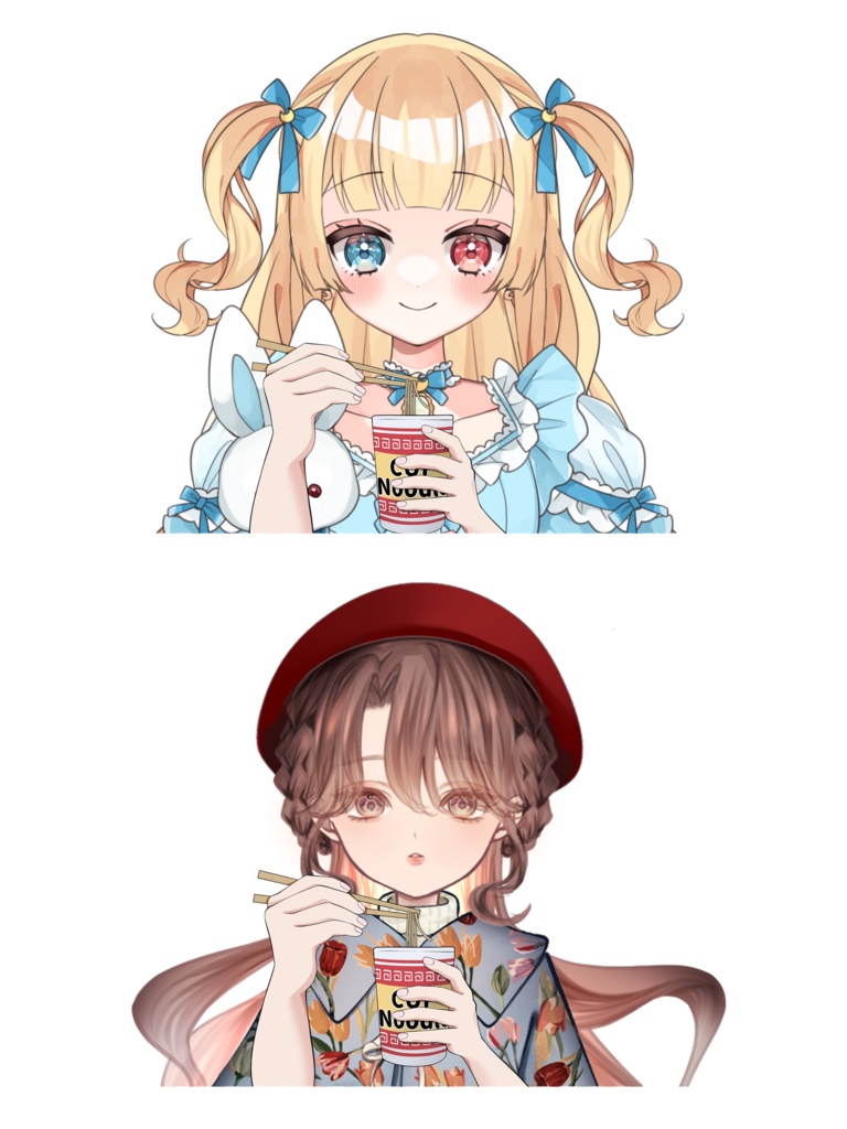 カップラーメンを食べる手