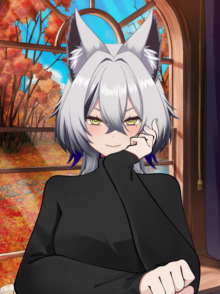 ハイネック　インナー　肘付き素材