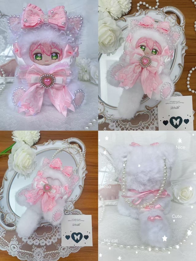 ❤︎ おすわりぬい服 着ぐるみ ねこちゃん 10~12cm ❤︎