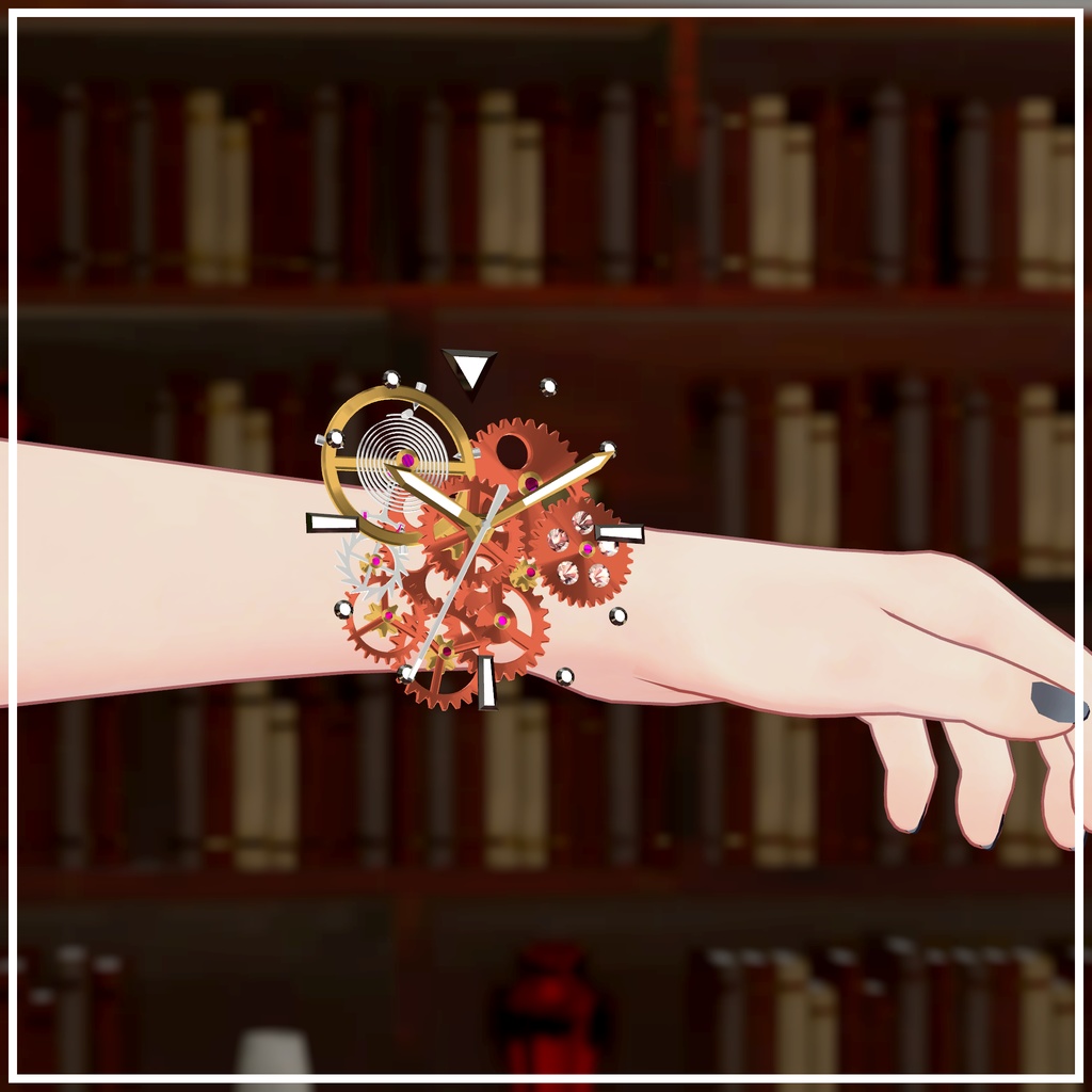 【OSC対応】リアルタイム機械式腕時計【音付き】| (OSC)Real Time Gear Watch (With Sound)