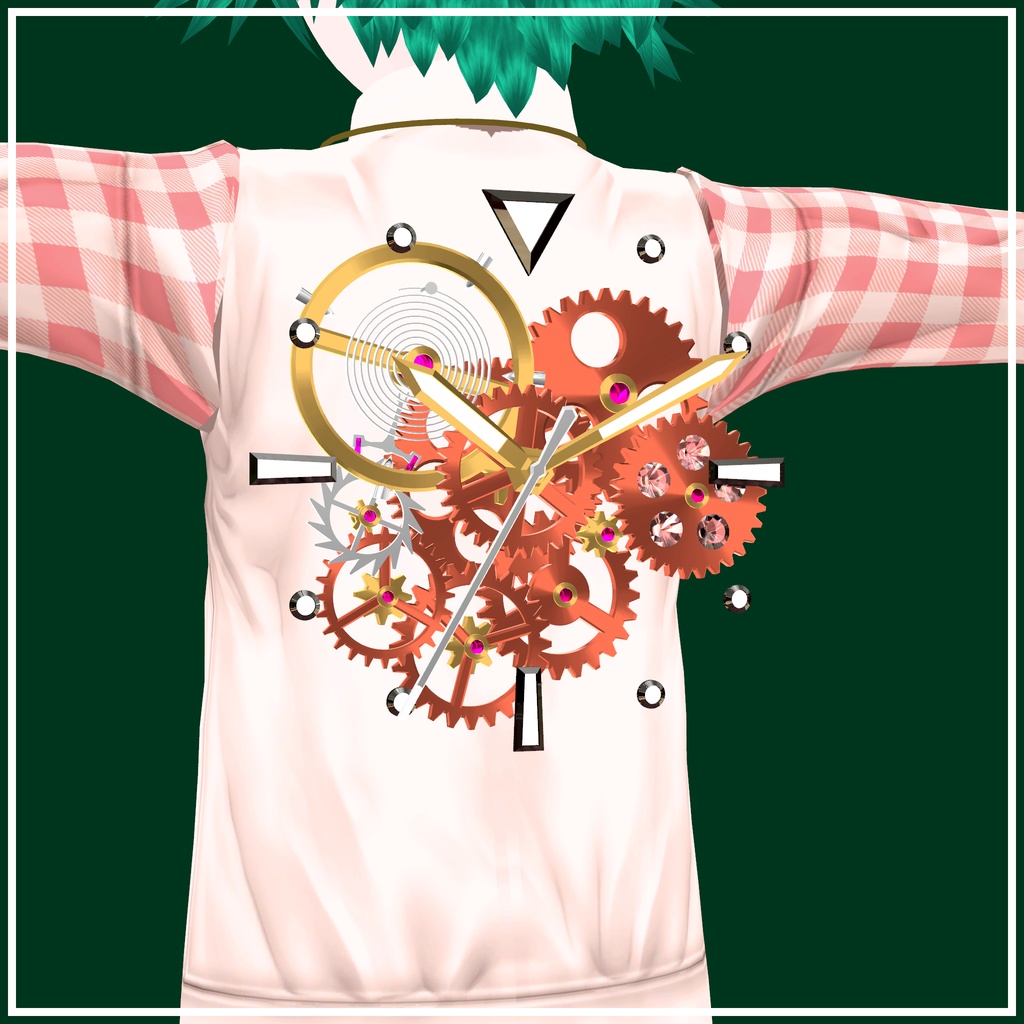 【OSC対応】リアルタイム機械式腕時計【音付き】| (OSC)Real Time Gear Watch (With Sound)