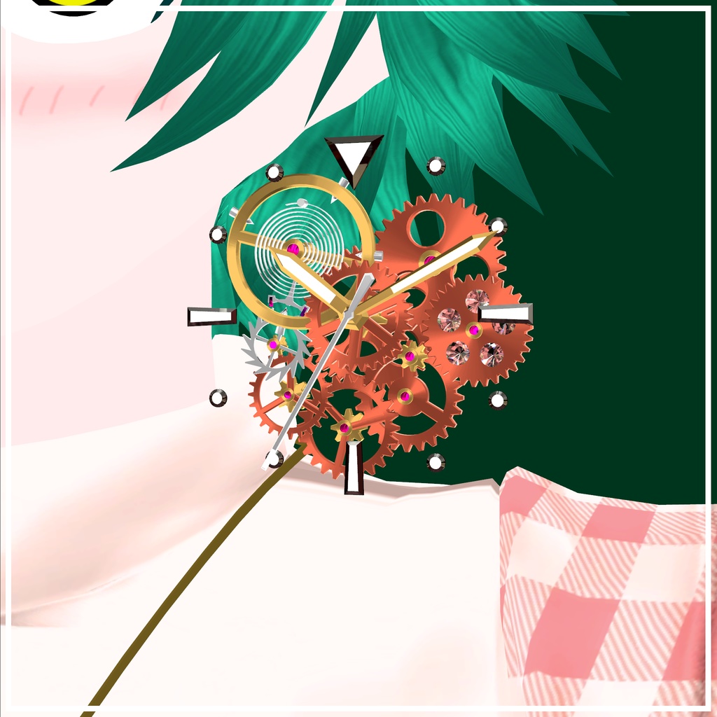 【OSC対応】リアルタイム機械式腕時計【音付き】| (OSC)Real Time Gear Watch (With Sound)