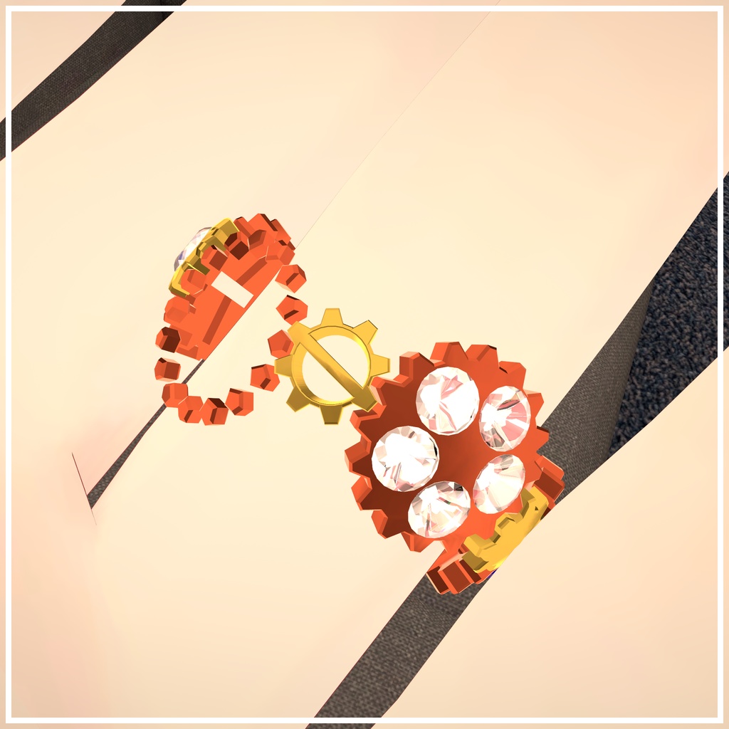 【VRChat向け】動く歯車指輪 (Animation)Gear Ring