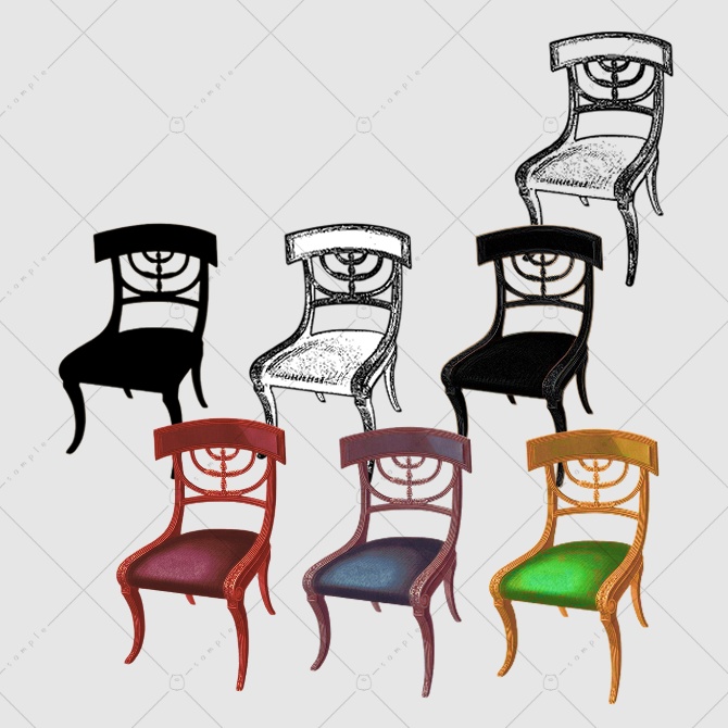 【無料版あり】アンティークっぽい椅子素材セット