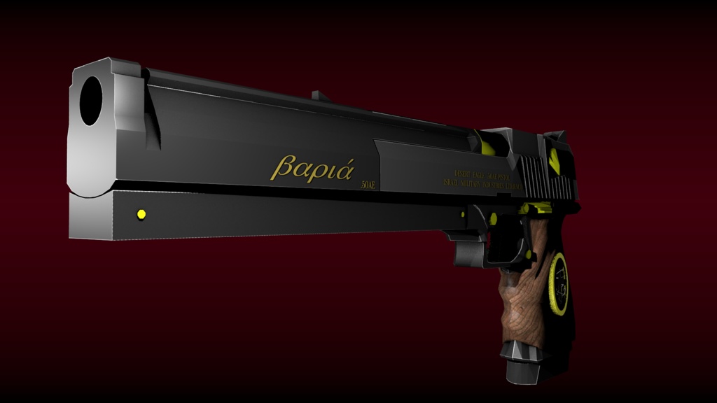 【VRC/ゲーム制作向け】カスタマイズ.50口径拳銃 ヴァリア&シエラ(スィエラ) オリジナル3Dモデル