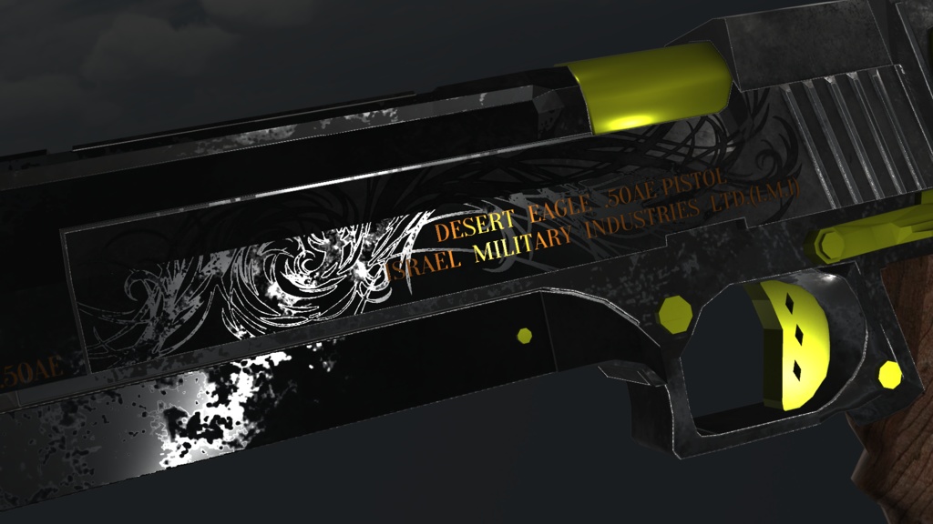 【VRC/ゲーム制作向け】カスタマイズ.50口径拳銃 ヴァリア&シエラ(スィエラ) オリジナル3Dモデル