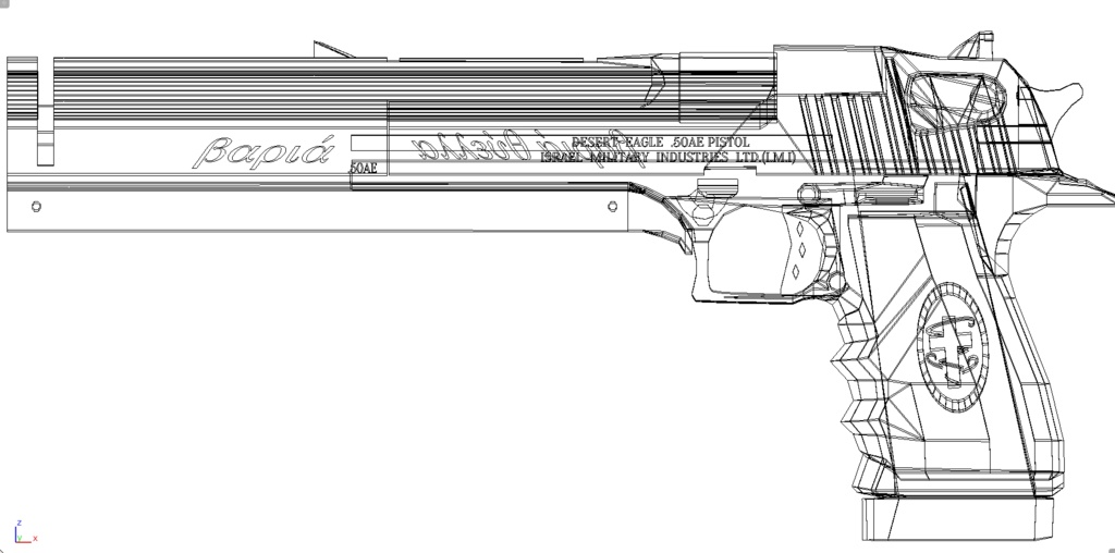 【VRC/ゲーム制作向け】カスタマイズ.50口径拳銃 ヴァリア&シエラ(スィエラ) オリジナル3Dモデル