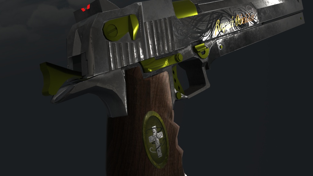 【VRC/ゲーム制作向け】カスタマイズ.50口径拳銃 ヴァリア&シエラ(スィエラ) オリジナル3Dモデル