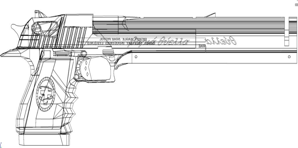 【VRC/ゲーム制作向け】カスタマイズ.50口径拳銃 ヴァリア&シエラ(スィエラ) オリジナル3Dモデル