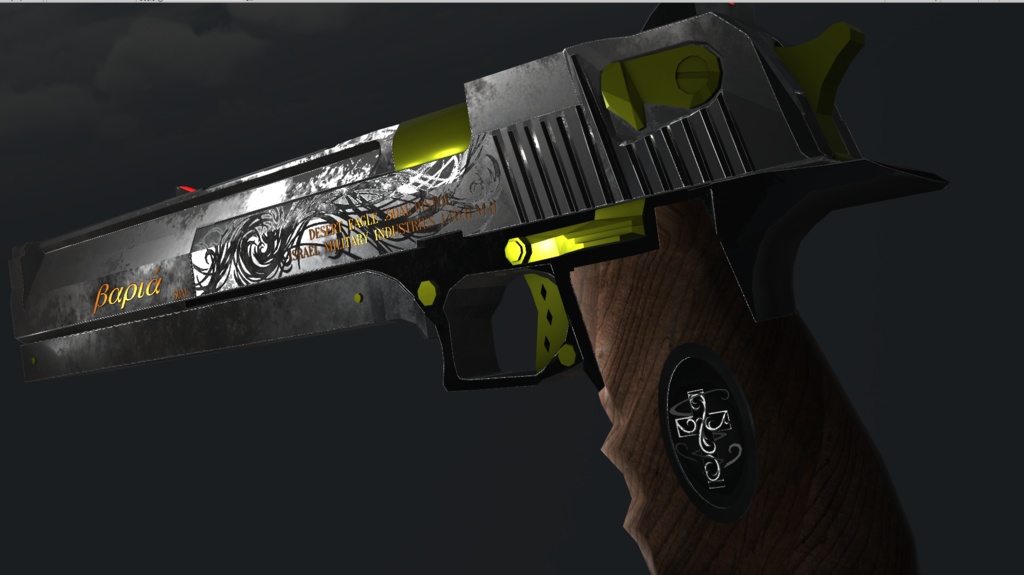 【VRC/ゲーム制作向け】カスタマイズ.50口径拳銃 ヴァリア&シエラ(スィエラ) オリジナル3Dモデル