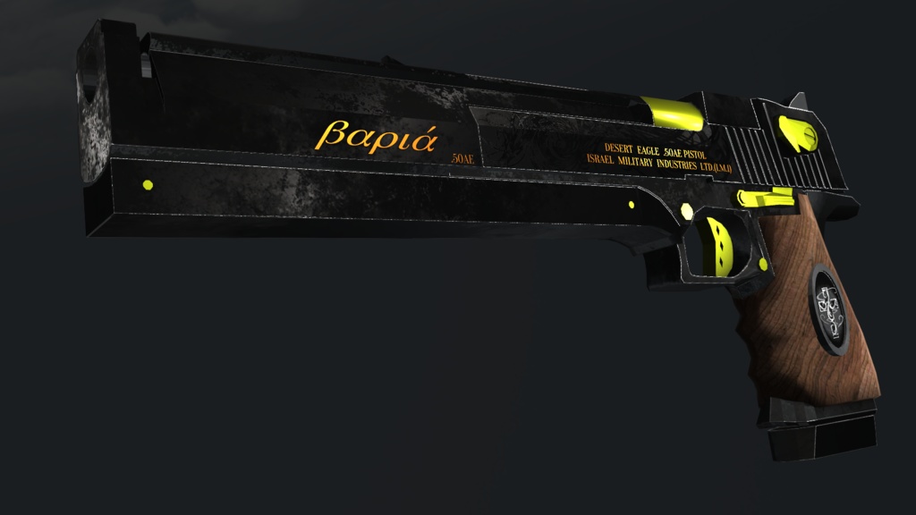 【VRC/ゲーム制作向け】カスタマイズ.50口径拳銃 ヴァリア&シエラ(スィエラ) オリジナル3Dモデル