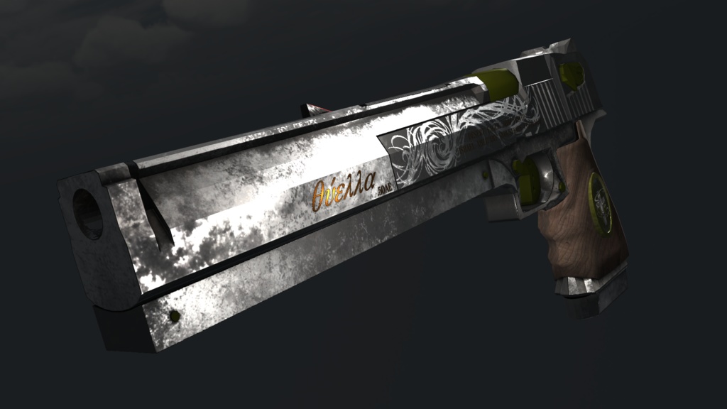 【VRC/ゲーム制作向け】カスタマイズ.50口径拳銃 ヴァリア&シエラ(スィエラ) オリジナル3Dモデル