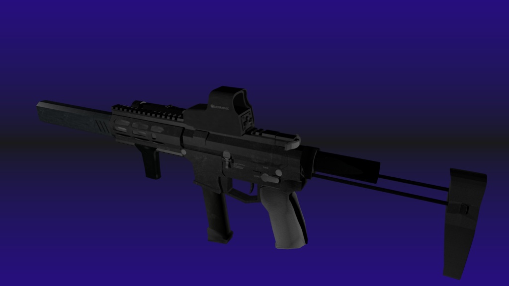 【U-9 9mmPDW/SMG】各種機関部可動フルスクラッチモデル【ゲーム制作・VRChat向け】