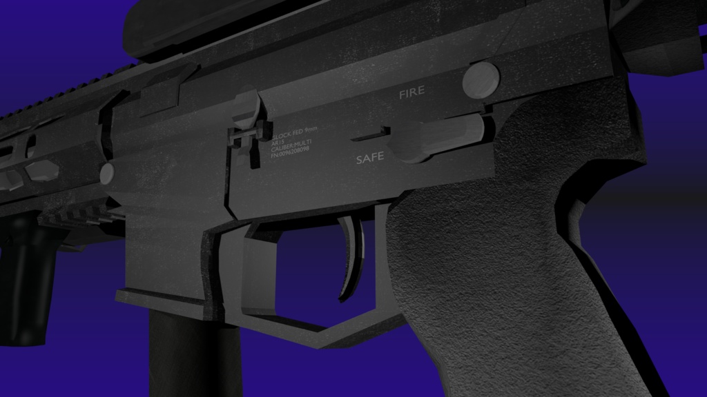 【U-9 9mmPDW/SMG】各種機関部可動フルスクラッチモデル【ゲーム制作・VRChat向け】