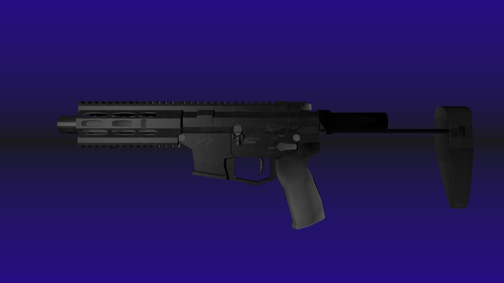 【U-9 9mmPDW/SMG】各種機関部可動フルスクラッチモデル【ゲーム制作・VRChat向け】