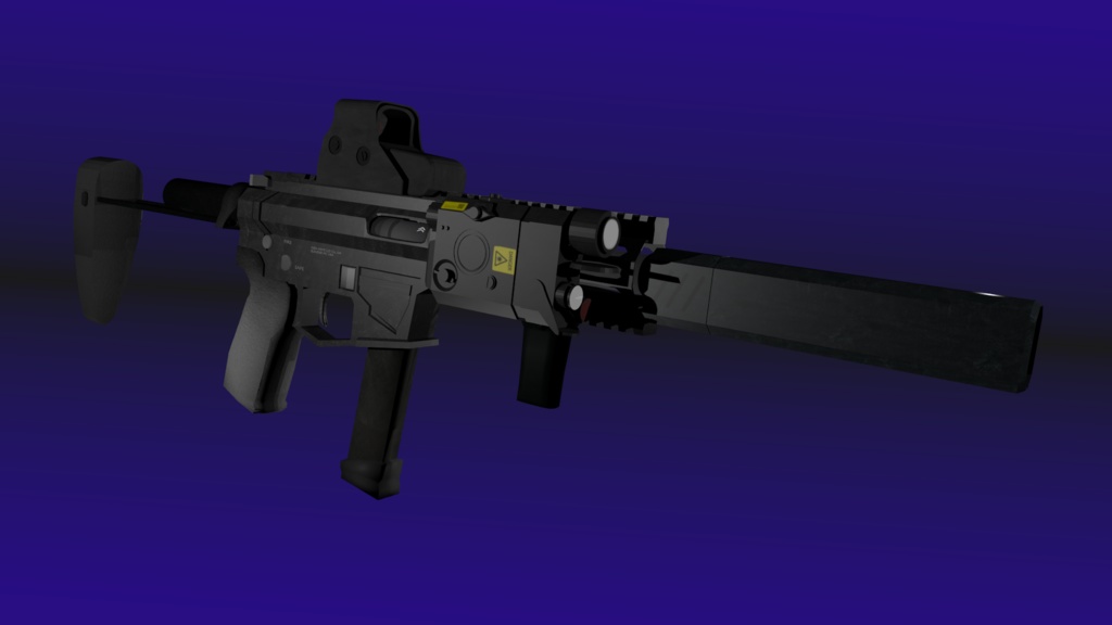 【U-9 9mmPDW/SMG】各種機関部可動フルスクラッチモデル【ゲーム制作・VRChat向け】