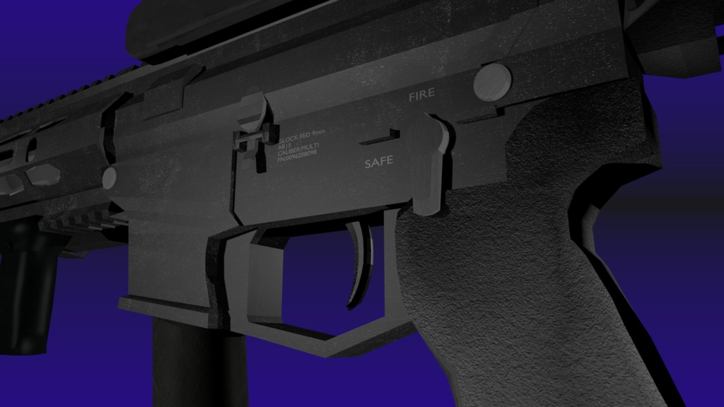 【U-9 9mmPDW/SMG】各種機関部可動フルスクラッチモデル【ゲーム制作・VRChat向け】