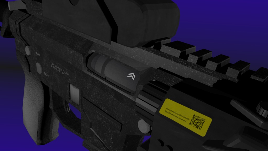 【U-9 9mmPDW/SMG】各種機関部可動フルスクラッチモデル【ゲーム制作・VRChat向け】