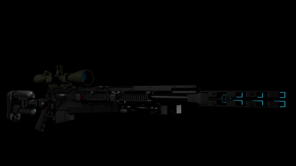 PGM.338LM ULTIMA・RATIO「BlackOut」スナイパーライフル【ゲーム制作/映像制作/VRC向け3Dモデル】