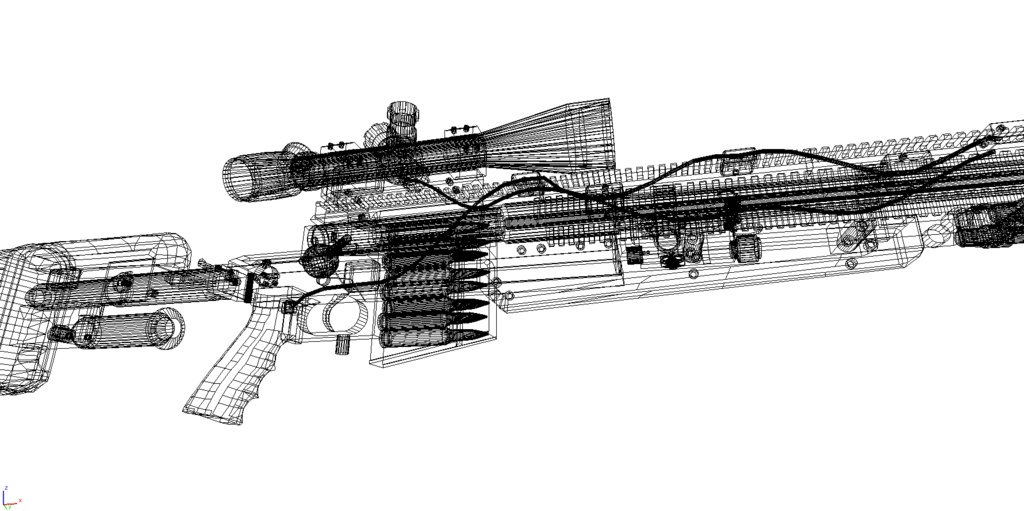 PGM.338LM ULTIMA・RATIO「BlackOut」スナイパーライフル【ゲーム制作/映像制作/VRC向け3Dモデル】