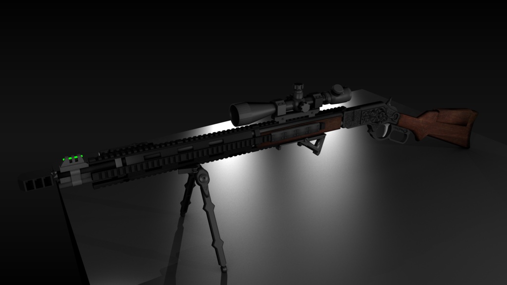 レバーアクション式ライフル&モダナイズドバージョンセット オリジナル3Dモデル【ゲーム、映像制作/VRC向け】