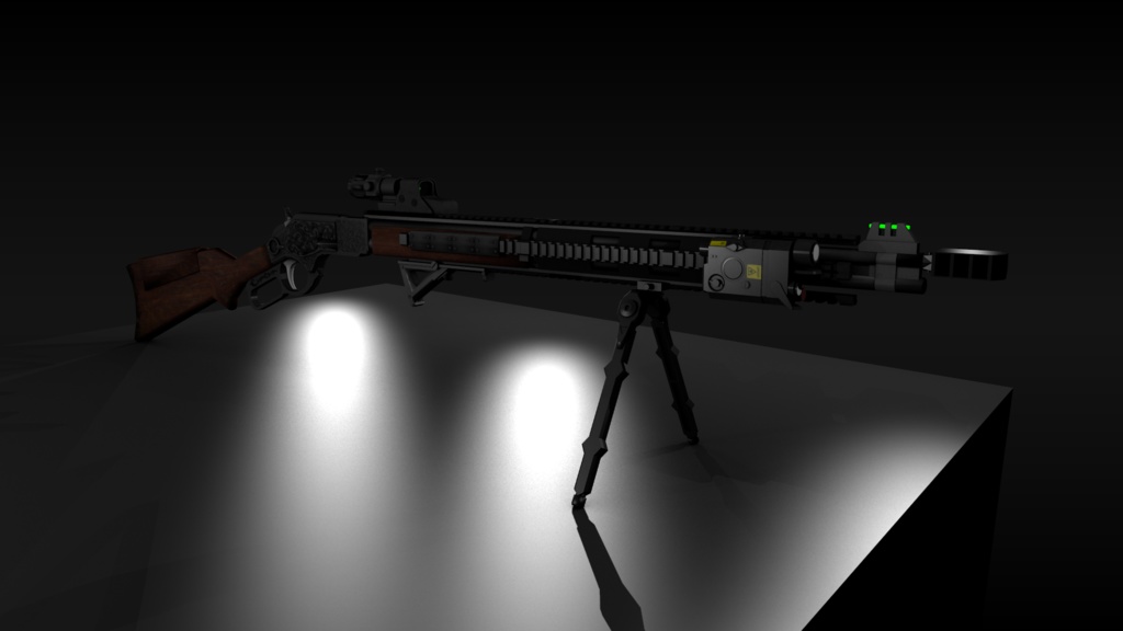 レバーアクション式ライフル&モダナイズドバージョンセット オリジナル3Dモデル【ゲーム、映像制作/VRC向け】