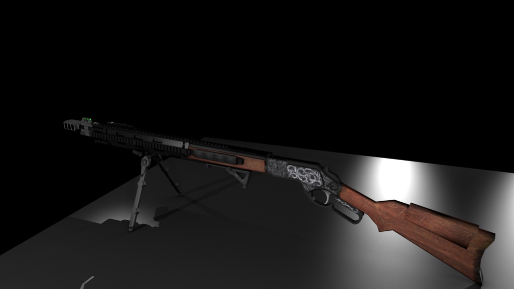 レバーアクション式ライフル&モダナイズドバージョンセット オリジナル3Dモデル【ゲーム、映像制作/VRC向け】