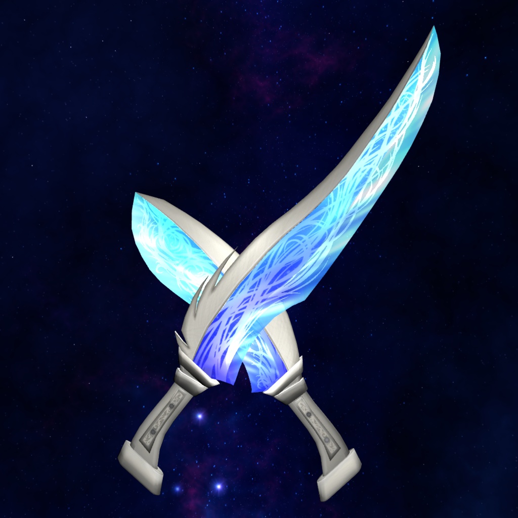 【3Dモデル】双剣『風切羽』【VRC/映像制作/ゲーム制作等向け】