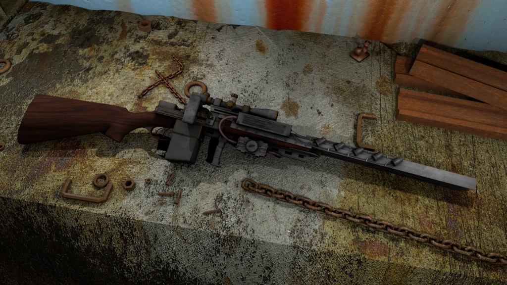 GaussDoubleBarrelShotGunーガウスダブルバレルショットガン【3Dモデル/ゲーム制作/映像制作/VRC向け】