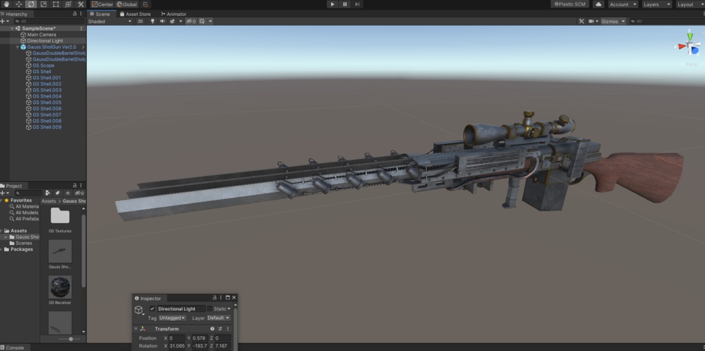 GaussDoubleBarrelShotGunーガウスダブルバレルショットガン【3Dモデル/ゲーム制作/映像制作/VRC向け】
