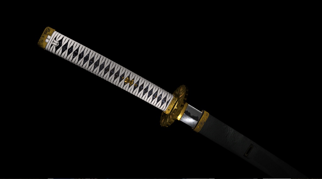 日本刀 打刀【夜明け】オリジナル3Dモデル【映像制作/ゲーム制作/VRC向け】