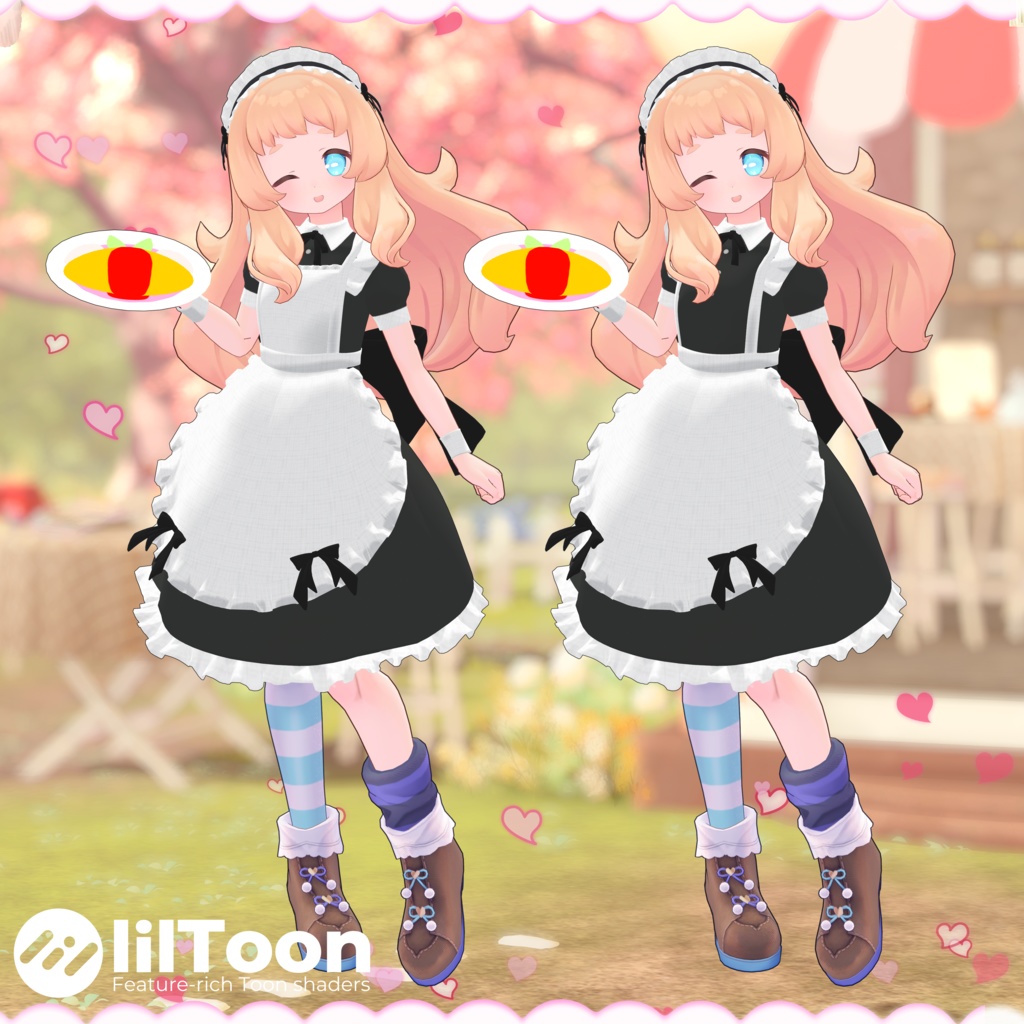 【MA対応】ふわふわスカートのクラシックメイド服/ネムルル専用【VRChat対応】