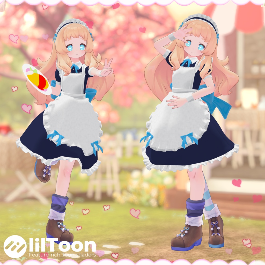 【MA対応】ふわふわスカートのクラシックメイド服/ネムルル専用【VRChat対応】