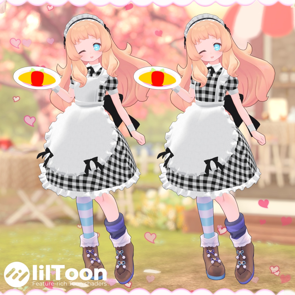 【MA対応】ふわふわスカートのクラシックメイド服/ネムルル専用【VRChat対応】