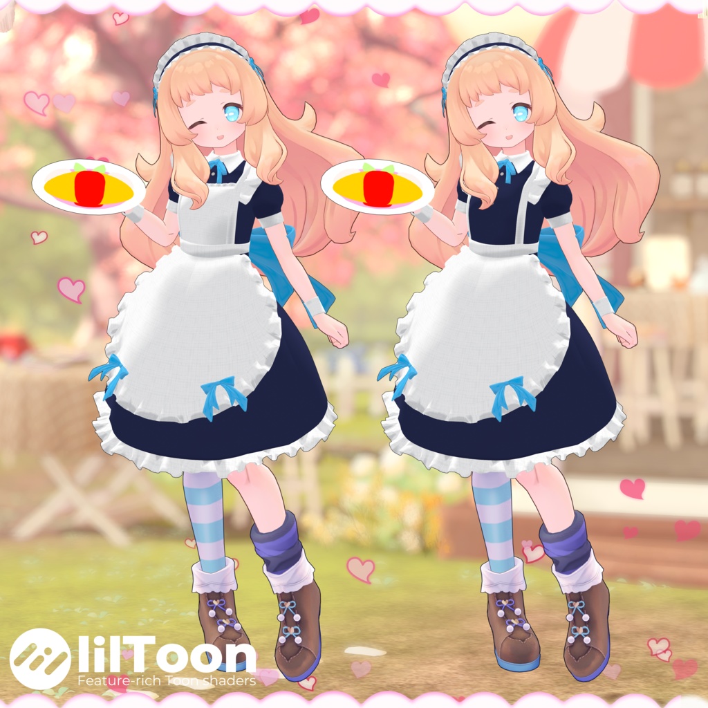 【MA対応】ふわふわスカートのクラシックメイド服/ネムルル専用【VRChat対応】