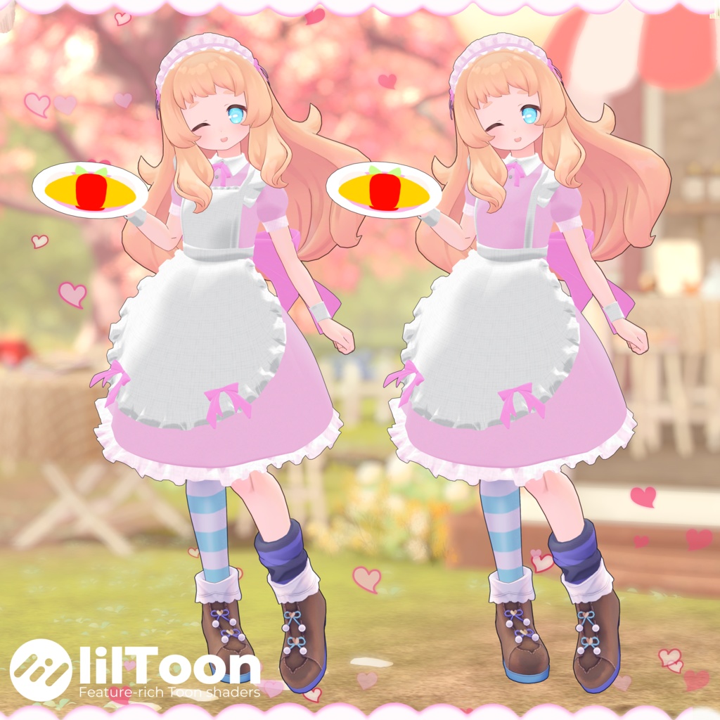 【MA対応】ふわふわスカートのクラシックメイド服/ネムルル専用【VRChat対応】