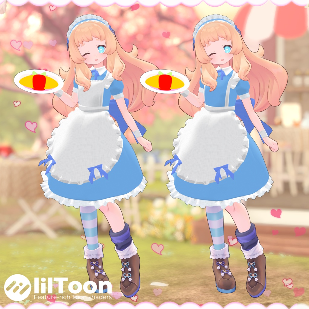 【MA対応】ふわふわスカートのクラシックメイド服/ネムルル専用【VRChat対応】