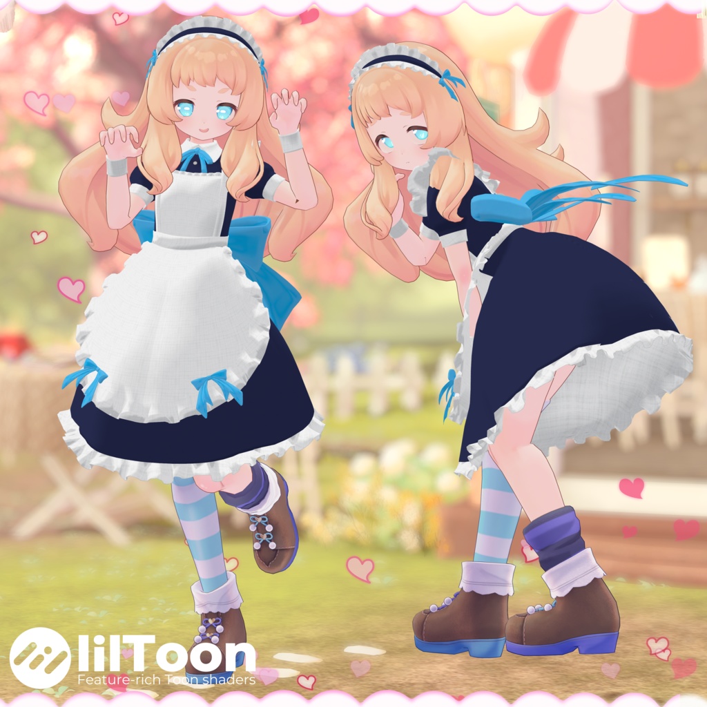 【MA対応】ふわふわスカートのクラシックメイド服/ネムルル専用【VRChat対応】