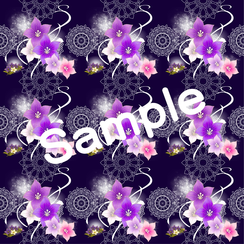 和風柄デジタルペーパー 秋色編 Vol.7 桔梗(深色)Part 2(15枚セット)**Japanese Traditional Digital Paper Autumn Collection Vol.7 Kikyo – Deep Colors Part 2 (15 Sheets)**