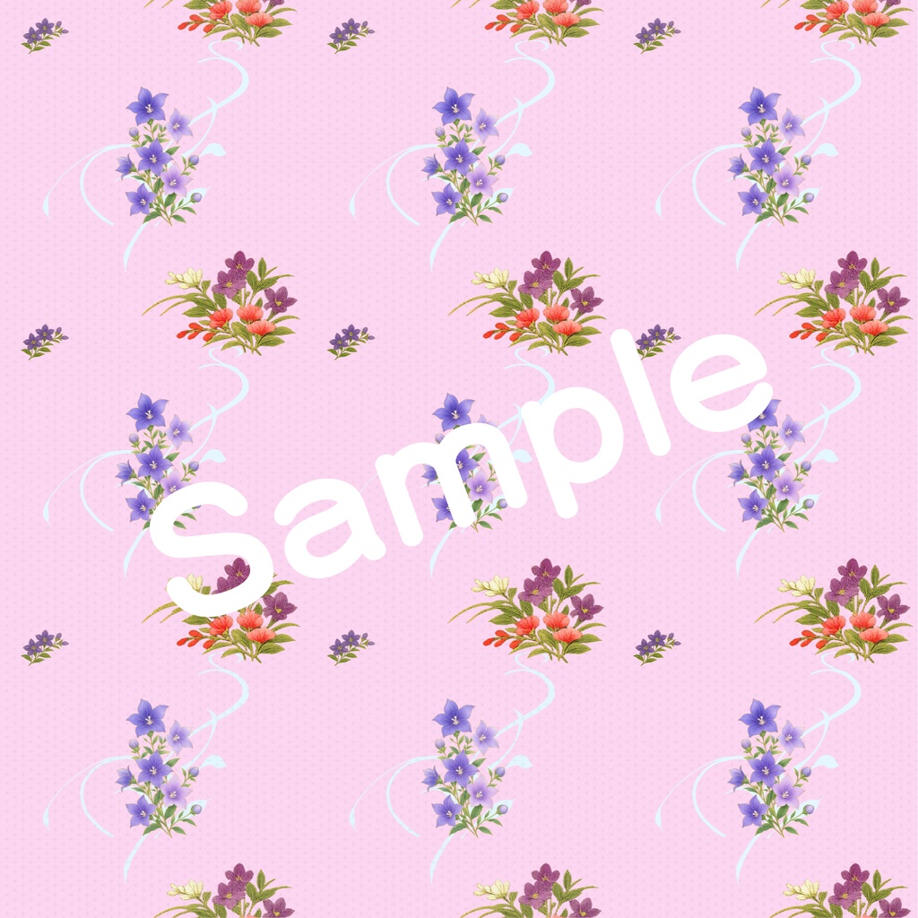 和風柄デジタルペーパー 秋色編 Vol.8 桔梗(淡色)Part 1(15枚セット) **Japanese Traditional Digital Paper Autumn Collection Vol.8 Kikyo – Soft Colors Part 1 (15 Sheets)**