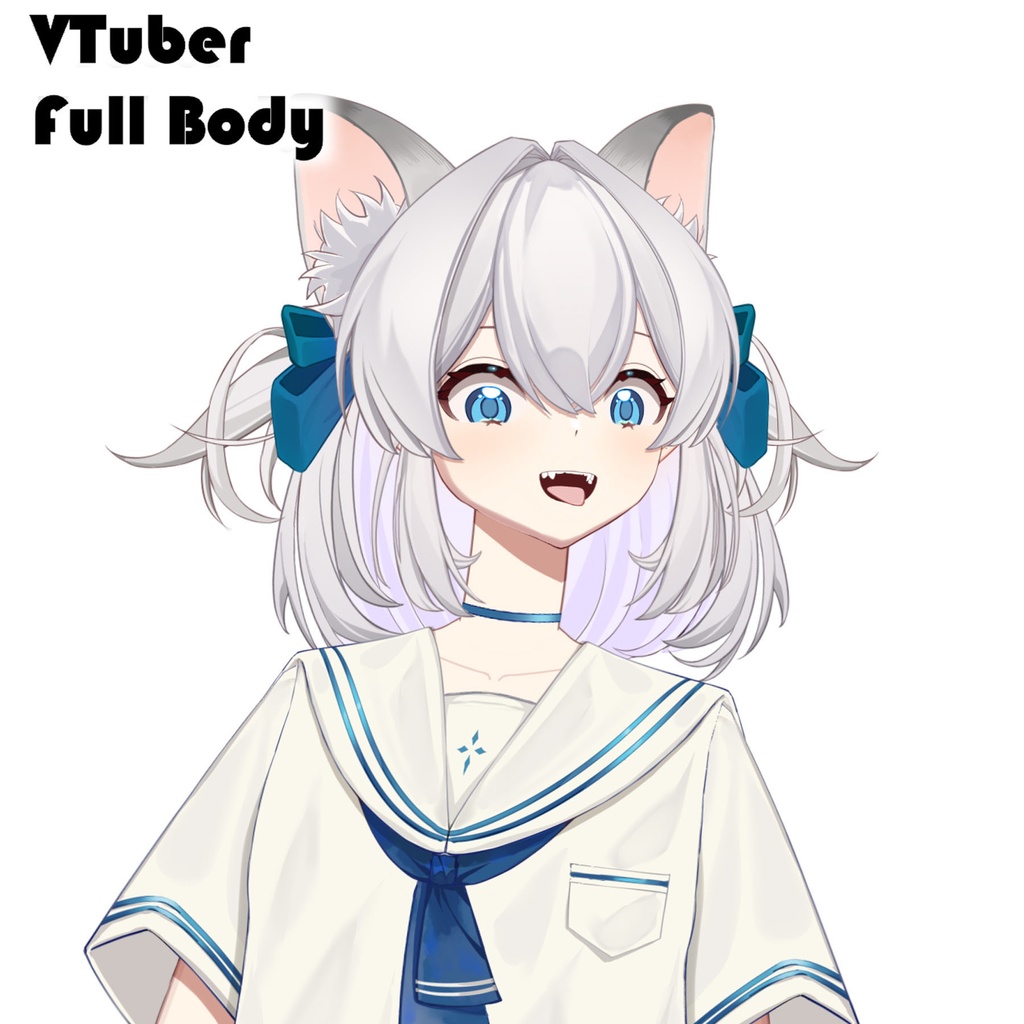 【量産モデル】Live2D夏のセーラー服の猫ガール