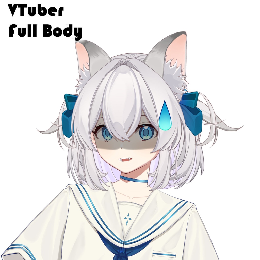 【量産モデル】Live2D夏のセーラー服の猫ガール