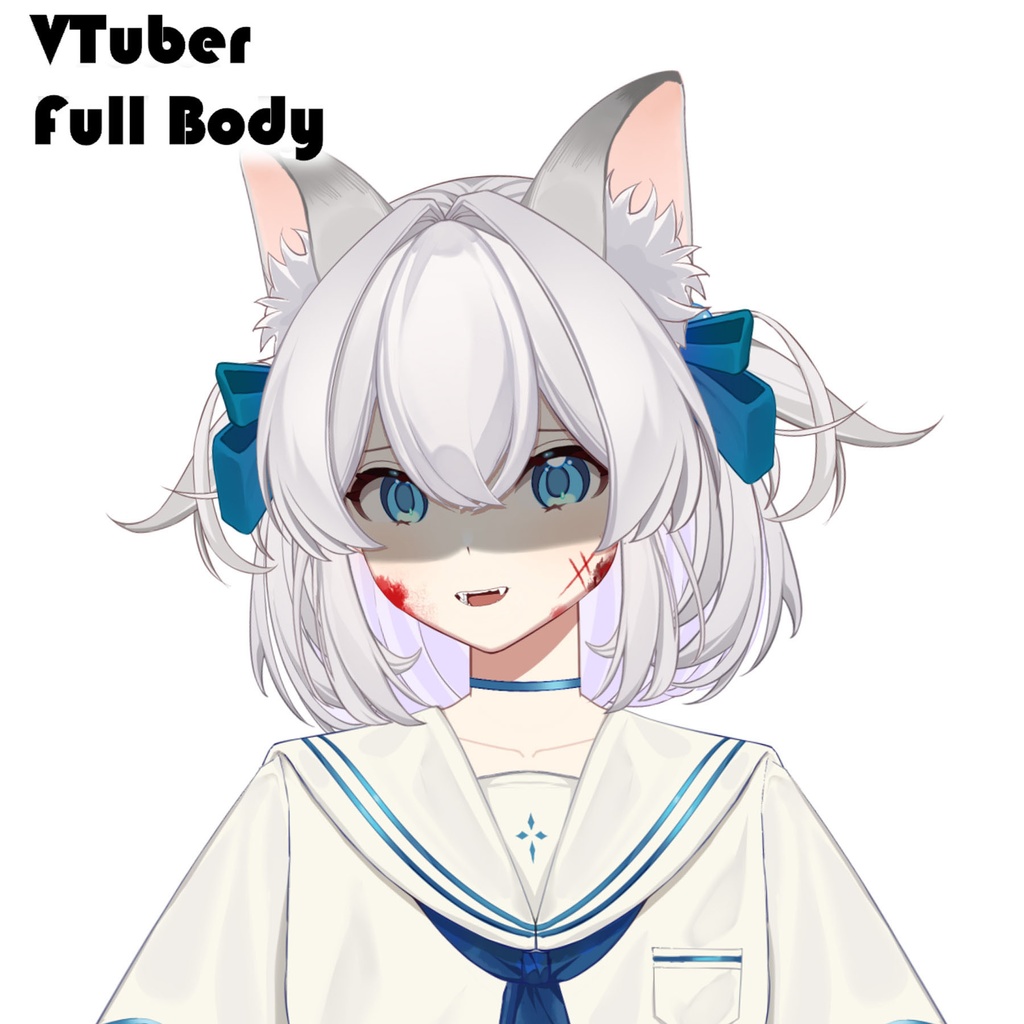 【量産モデル】Live2D夏のセーラー服の猫ガール