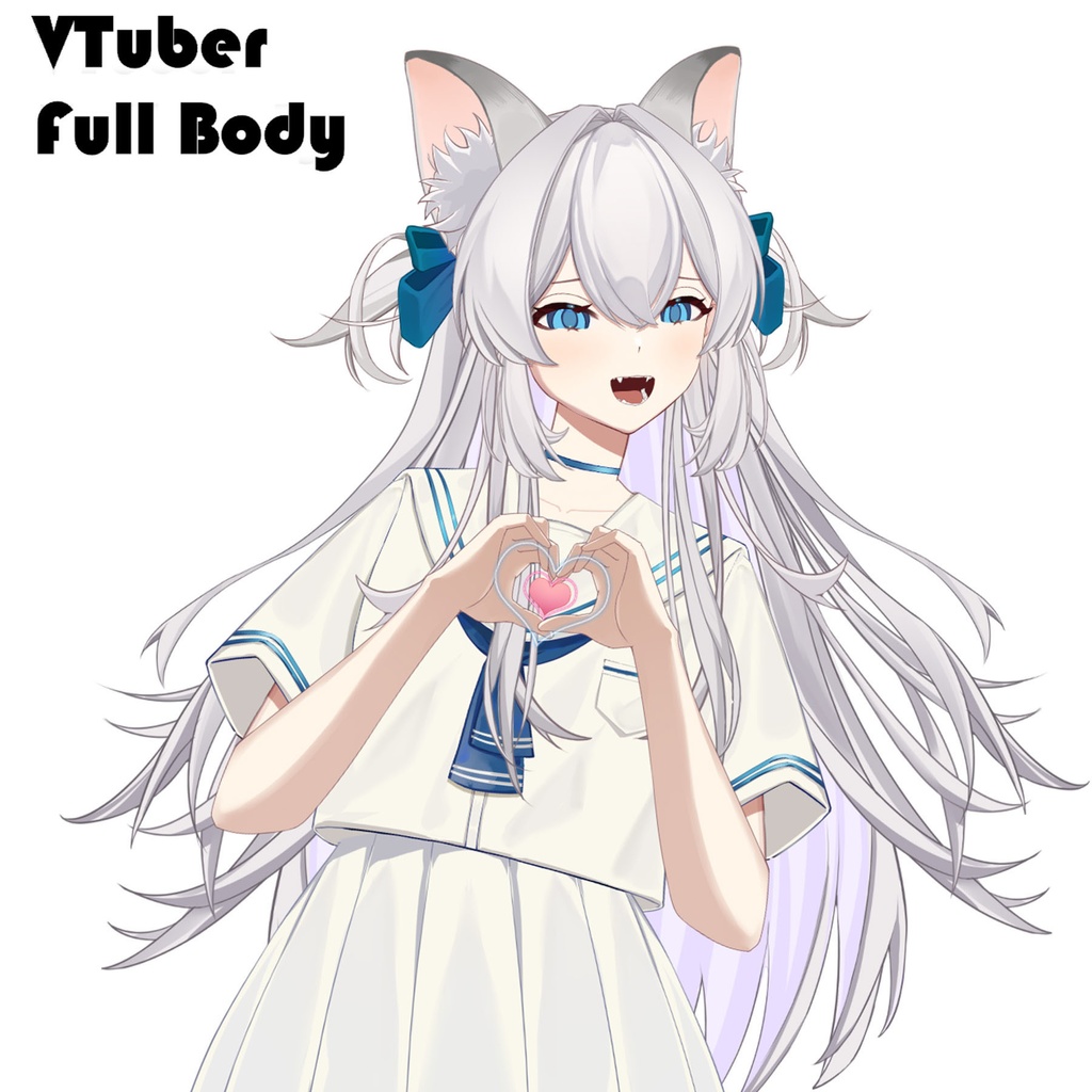 【量産モデル】Live2D夏のセーラー服の猫ガール