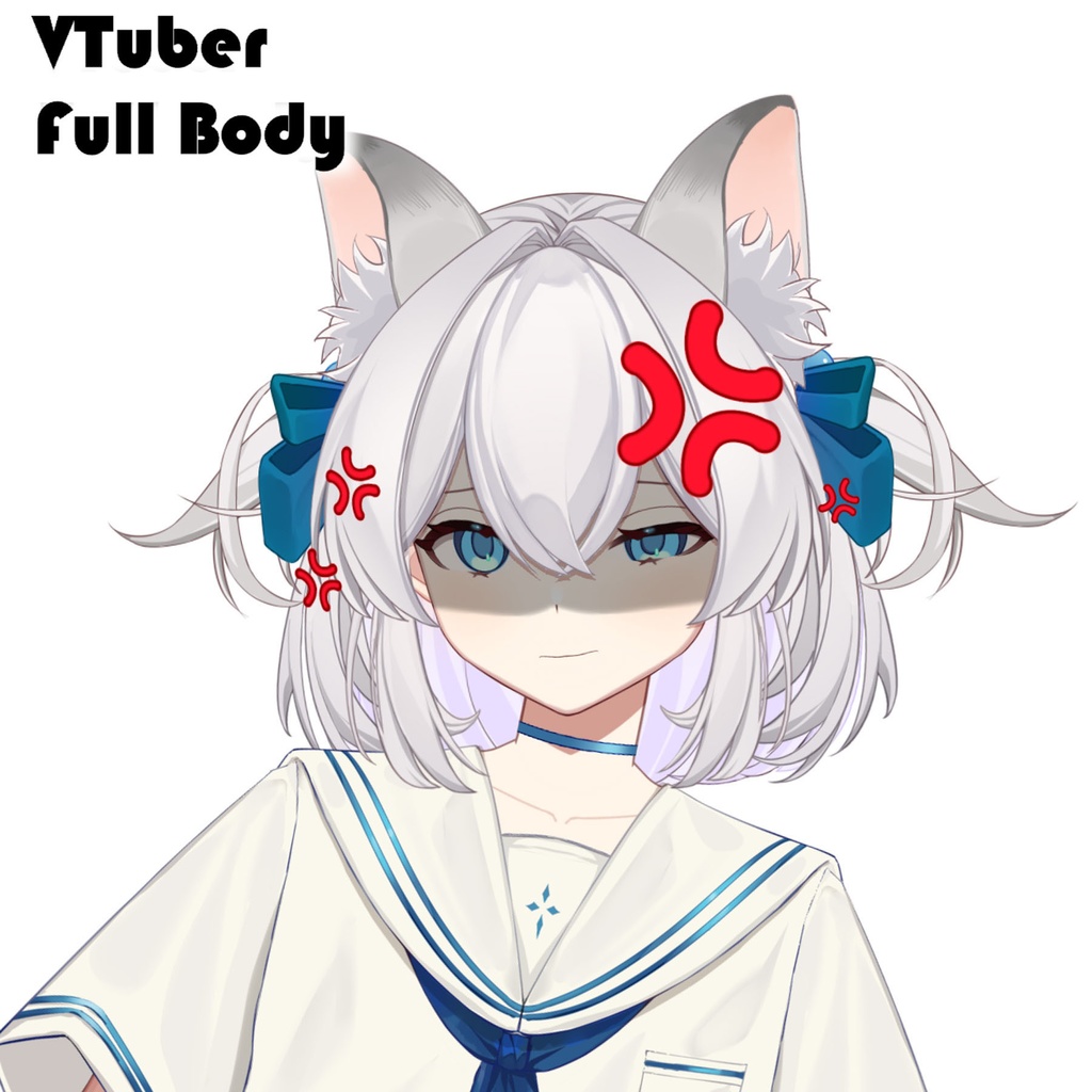 【量産モデル】Live2D夏のセーラー服の猫ガール