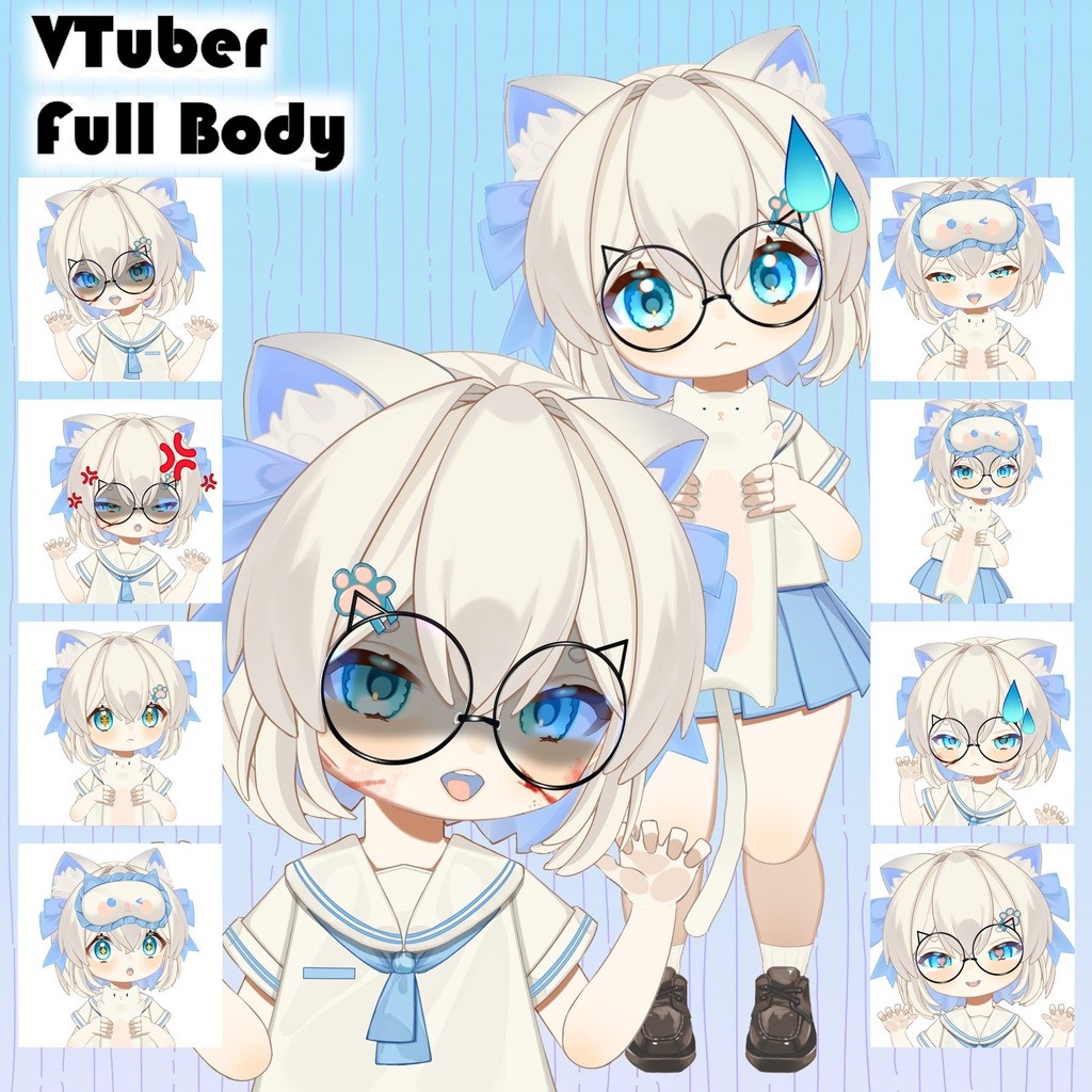 【量産モデル】Live2D可愛いQ版猫ちゃん