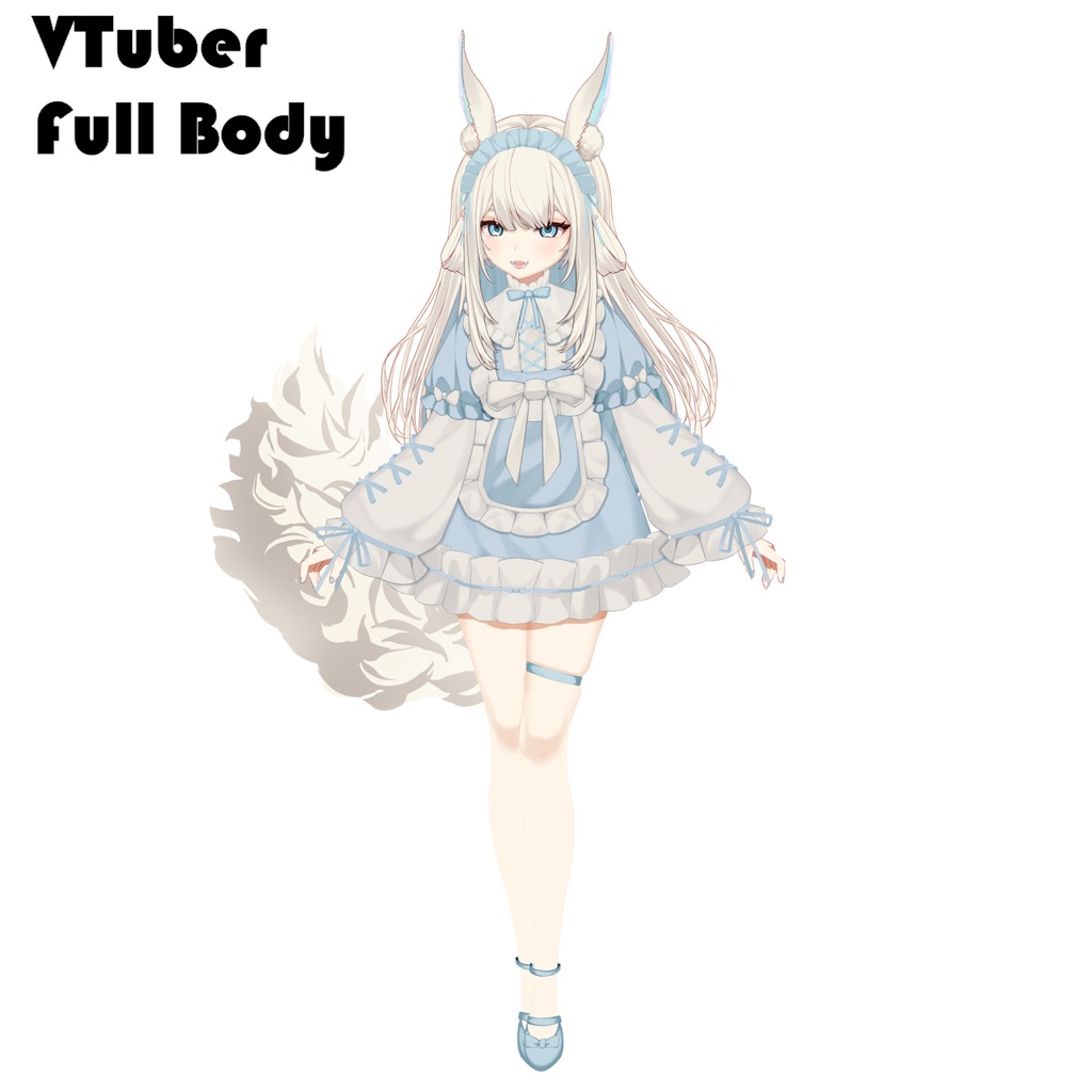 【live2dモデル】かわいい白うさぎ vs あかうさぎ