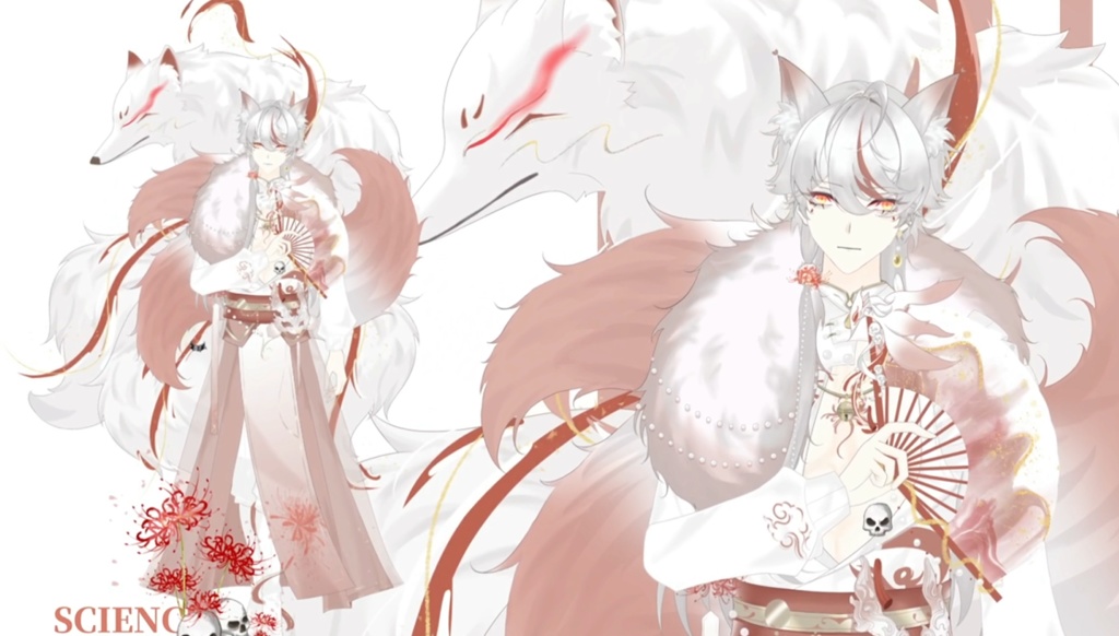 「live2dモデル」狐さん