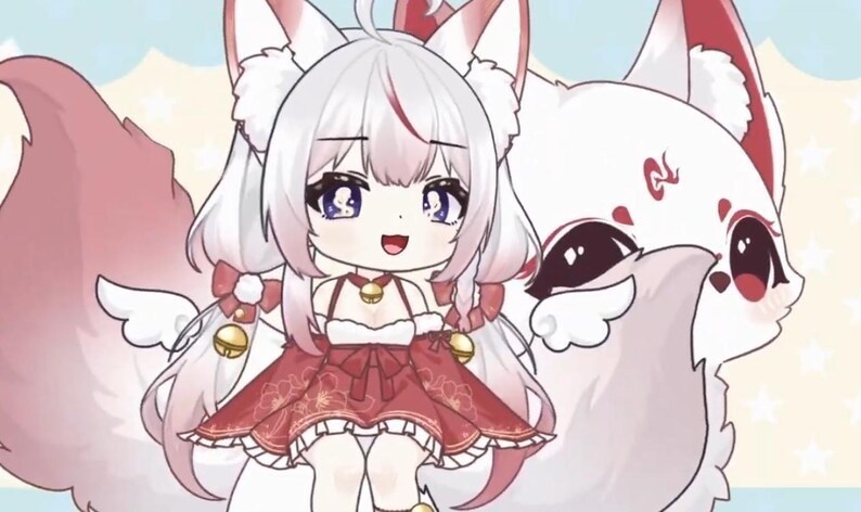 「live2dモデル」ちび狐娘