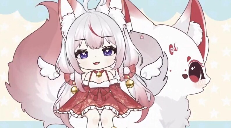 「live2dモデル」ちび狐娘